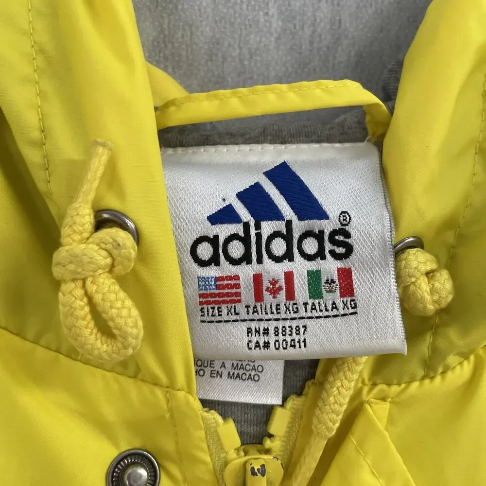 VINTAGE New York Yankees Jacket Adult XL Yellow Usher MLB Windbreaker Lined Mens